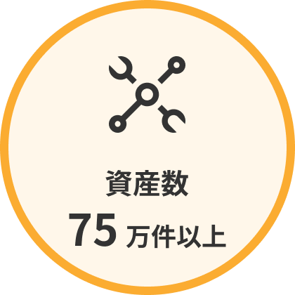 資産数75万件以上